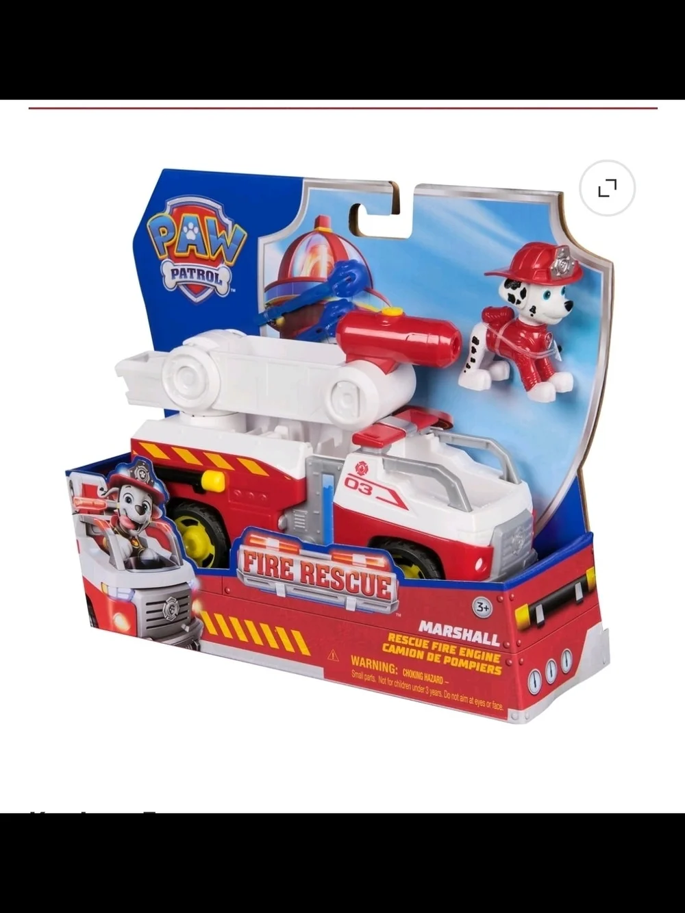 PAW Patrol Fire Rescue: Marshall's Rescue Fire Engine with Figure, Launcher & Ac